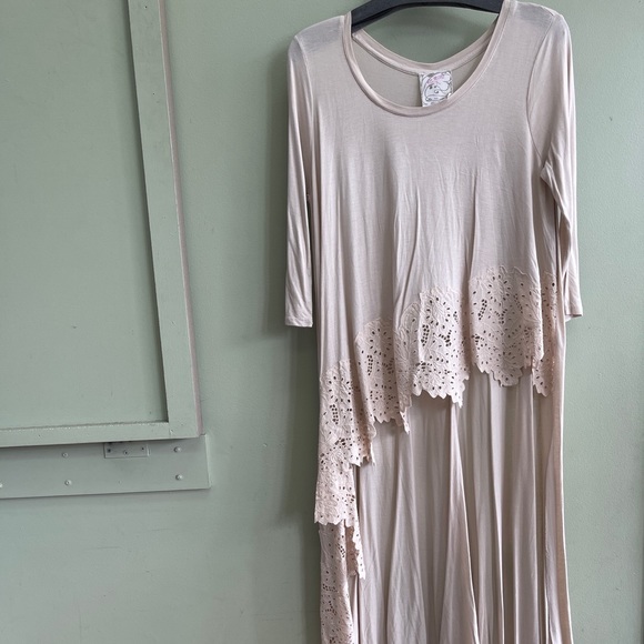 Free people Meadowlands lace hem asymmetrical top - Picture 3 of 9